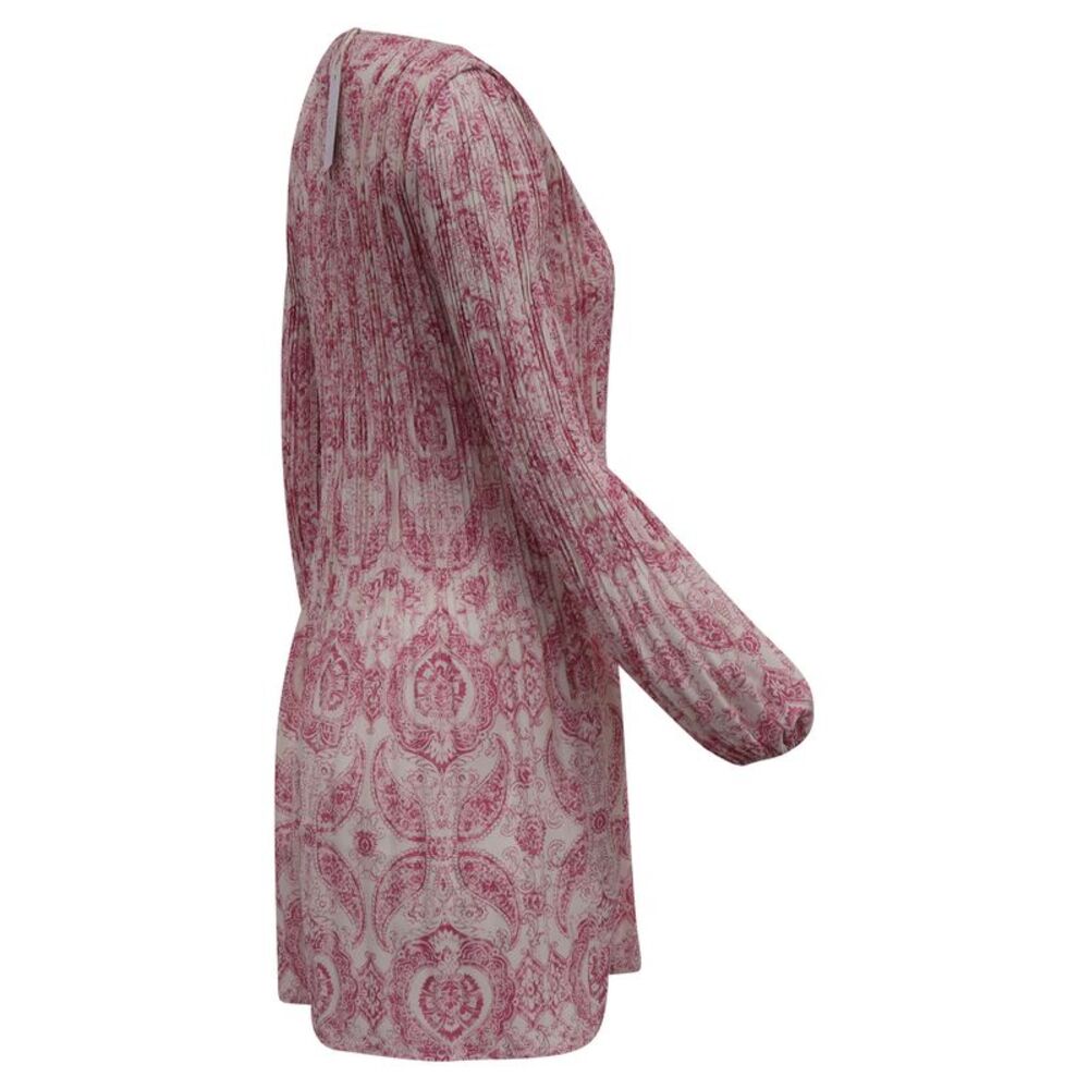 Maje Rockinal Printed Dress in Pink Polyester - Picture 2 of 6